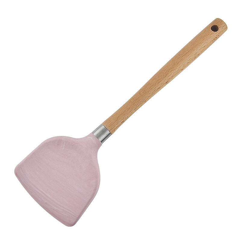 Customized Food Grade Silicone Non Stick Kitchen Cooking Utensils Accessories Silicone Turner Spatula
