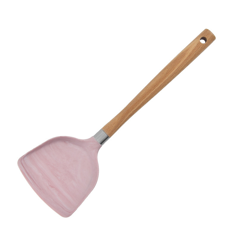 Customized Food Grade Silicone Non Stick Kitchen Cooking Utensils Accessories Silicone Turner Spatula
